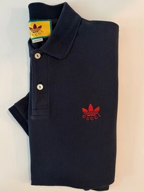Gucci x Adidas Logo Cotton Polo Shirt - Size XXL (180/108)